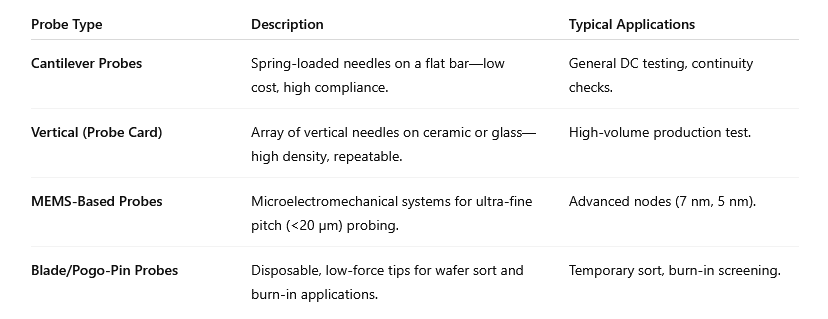 types of wafer probe